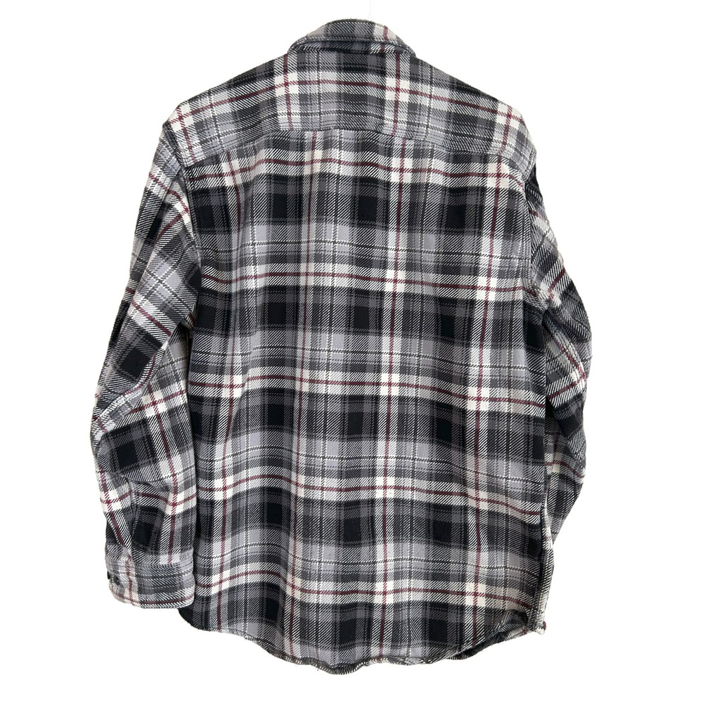 GH Bass Heavy Flannel Work Shirt Pockets Plaid L Large Utility Gorpcore Classic - Picture 2 of 6